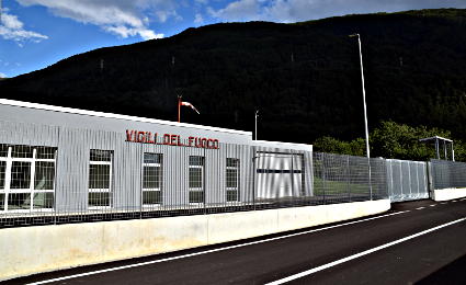 Vigili del fuoco a Tirano